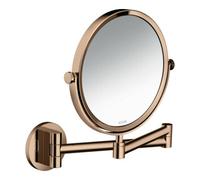 hansgrohe AXOR UNIVERSAL Circular miroir de rasage, grossissement 1,7 fois, pivotant, inclinable, 42849300, Couleur: Rouge poli or