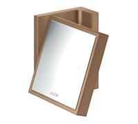hansgrohe AXOR UNIVERSAL Rectangular Miroir de rasage, grossissement 1,7x, inclinable, cadre métal, 42649310, Couleur: Or rouge brossé