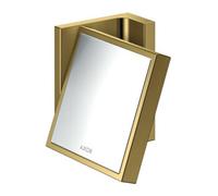 hansgrohe AXOR Universal Rectangular Miroir de rasage, grossissement 1,7x, inclinable, cadre mÃ©tal, 42649, Coloris: Optique en or poli - 42649990