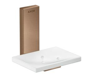 Hansgrohe hansgrohe Axor Uni. Rectangulaire Bol en verre, montage mural, or rouge brossé Quantité:1