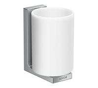 Hansgrohe Godet à dents rectangulaire AXOR UNIVERSAL 42604000 métal verre blanc chrome