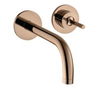 Hansgrohe hansgrohe Axor Uno Set de montage prêt à l’emploi Mitigeur lavabo encastré, poignée à bouton, rosé, H 225 mm, po r Quantité:1