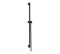 Hansgrohe Barre de douche Unica Pulsify S 90 cm, support pomme de douche Push et flexible, Noir mat