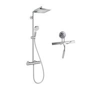 Hansgrohe - Hansgrohe Colonne de douche Crometta E 240 EcoSmart + cadeau gratuit raclette de douche avec ventouse, chrome (27281000-E32)