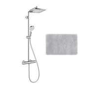 Hansgrohe - Hansgrohe Colonne de douche Crometta E 240 EcoSmart + cadeau gratuit tapis de salle de bain, gris (27281000-DSE)