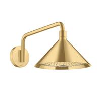 Hansgrohe hansgrohe Douche de tête Axor avec bras, chromé, 240 mm, 2 jets, brossé or optique Quantité:1