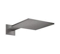 Hansgrohe AXOR ShowerSolutions douche de tête de douche 300/300 1 jet, raccord mural, bras de douche 450 mm, Coloris: Chrome noir brossé - 35314340