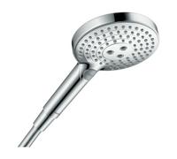hansgrohe Raindance Select S Pommeau de douche, douchette à 3 types de jet (PowderRain inclus), rond, diamètre 120 mm, fonction anti-calcaire, bronze brossé