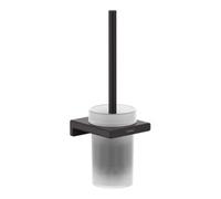 hansgrohe AddStoris WC - garniture de toilette Support mural, métal, verre, noir mat