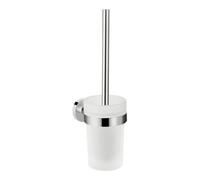 Hansgrohe hansgrohe Ensemble brosse WC Logis Uni, chrome, montage mural, verre dépoli, laiton Quantité:1