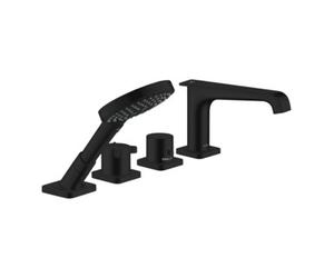 Hansgrohe hansgrohe Ensemble complet Axor Citterio E Robinet mural 4 trous, avec thermostat, noir mat Quantité:1