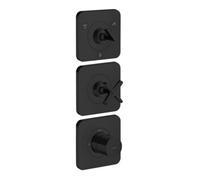 Hansgrohe hansgrohe Ensemble complet Axor Citterio E Thermostat encastré 380/120, avec rosace, noir mat Quantité:1
