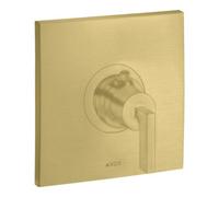 hansgrohe AXOR Citterio Thermostat 59 l/min Thermostat encastré à haut débit, poignée à levier, 39711950, Couleur: laiton brossé