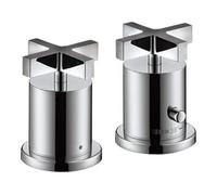 Hansgrohe hansgrohe Ensemble de montage Axor Citterio 2-L-W-Ran-Arm, avec thermostat, poignée croix, chromé Quantité:1