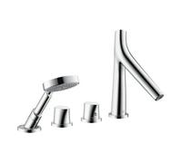 Hansgrohe hansgrohe Ensemble prêt Axor Starck Organic 4-L-BW-Rand-Arm., avec thermostat, chrome Quantité:1