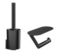 Hansgrohe hansgrohe Ensemble WC WallStoris en plastique, noir mat Quantité:1