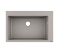 hansgrohe encastrer match0 43313380770 x 510 mm, cuve principale 2000 , trou pour robinetterie prédéfini, gris béton