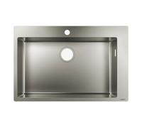 Hansgrohe hansgrohe Évier encastré 660 S711-F660 740x480mm, 1 commande principale, HL courbé, ES Quantité:1