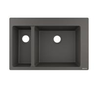 Hansgrohe hansgrohe Évier encastré S510-F635 180/450 750x490mm, 1 sortie et 1 entrée, gris pierre Quantité:1