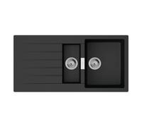 Hansgrohe hansgrohe Évier encastré S520 avec égouttoir, 980x480 mm, 2 bacs, graphite noir Quantité:1