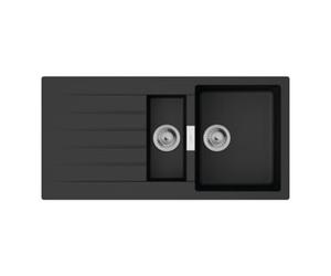 Hansgrohe hansgrohe Évier encastré S520 avec égouttoir, 980x480 mm, 2 bacs, graphite noir Quantité:1