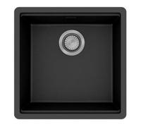 hansgrohe S53 Evier à encastrer SilicaTec, 400x400mm, 43361170, Couleur: Noir graphite