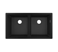 Hansgrohe hansgrohe Évier UB-Spüle S510-U770 370/370 768x398mm, 2 bacs, sans trop-plein, noir graphite Quantité:1