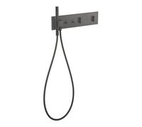 Hansgrohe hansgrohe Fertigset ShowerComposition UP-THM, 2 sorties, chrome noir brossé Quantité:1