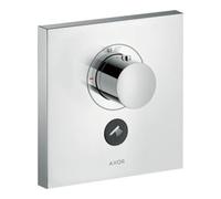 hansgrohe AXOR Starck ShowerSelect Thermostat carré à débit élevé encastré pour 1 consommateur et 1 prise supplémentaire, 36716000, Couleur: chrome