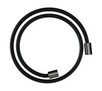 hansgrohe AXOR ShowerSolutions flexible de douche textile, 1250mm, écrou cylindrique des deux côtés, 28228330, Couleur: Chrome noir poli