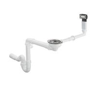 Hansgrohe hansgrohe Garniture de vidage et trop-plein D14-10 inox, manuel, pour évier simple Quantité:1