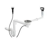 Hansgrohe Garniture de vidage automatique Match0 660 43931800 D14-11 BSO inox pour lavabo simple