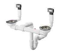 Hansgrohe hansgrohe Garniture de vidage et trop-plein D15-10 acier inoxydable, manuel, pour double évier Quantité:1