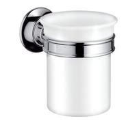 Hansgrohe hansgrohe Gobelet à dents Axor Montreux verre, support métal, montage mural, chrome Quantité:1