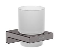 Hansgrohe hansgrohe Gobelet AddStoris m en verre, fixation murale, métal, bleu brossé Quantité:1
