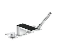 Hansgrohe hansgrohe Kit complet Axor MyEdition robinet 4 trous bord, avec plaque, chrome/verre noir brillant Quantité:1