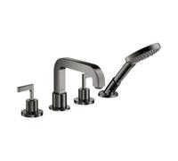 hansgrohe AXOR Citterio 4 trous pour baignoire avec poignées de porte, 39446330, Couleur: Chrome noir poli
