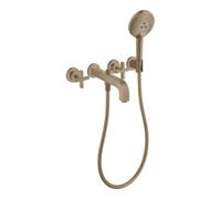 hansgrohe AXOR Citterio Mélangeur bain 3 trous avec poignées croisées, 39447310, Couleur: Or rouge brossé
