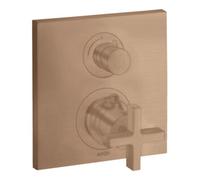 Hansgrohe hansgrohe Kit de montage Axor Citterio encastré, avec robinetterie, croix, or brossé Quantité:1