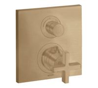 Hansgrohe hansgrohe Kit de montage Axor Citterio encastré UP-THM, avec déviation + inverseur, croix, bronze brossé Quantité:1
