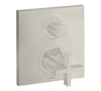 Hansgrohe hansgrohe Kit de montage Axor Citterio UP-THM, avec robinet d'arrêt, croix, aspect acier inoxydable Quantité:1