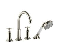 Hansgrohe hansgrohe Kit de montage Axor Montreux 4 voies pour carrelage, avec clé croisée, nickel brossé Quantité:1