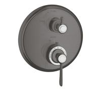 Hansgrohe Axor Thermostat Montreux encastrÃ© avec robinet d'arrÃªt, bÃ©quille, 1 consommateur, Coloris: Chrome noir brossÃ© - 16801340