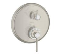 hansgrohe AXOR Thermostat Montreux encastré avec robinet d'arrêt, béqu'ille, 1 consommateur, 16801800, Couleur: Acier inoxydable Optic