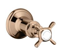Hansgrohe hansgrohe Kit de montage Axor Montreux vanne d'arrêt encastrée, avec croix, or rouge poli Quantité:1