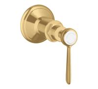 Hansgrohe hansgrohe Kit de montage Axor Montreux vanne d'arrêt encastrée, levier, or brossé optique Quantité:1