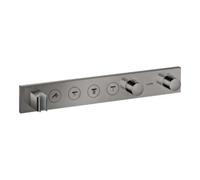 hansgrohe AXOR ShowerSolutions module de thermostat Select 600/90, encastré, 4 consommateurs, kit complet, 18357330, Couleur: Chrome noir poli
