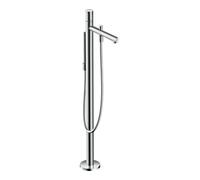 hansgrohe Axor Uno set prêt à monter 45416800 mitigeur bain-marie, sur pied, avec poignée zéro, aspect inox
