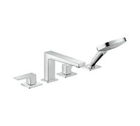 Hansgrohe Metropol Mélangeur bain 4 trous 32552000 chrome, avec poignées à languette