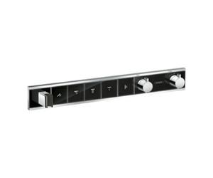 Hansgrohe hansgrohe Kit de montage complet RainSelect UP-THM, avec tête de douche, 5 consommations, noir/chrome mat Quantité:1